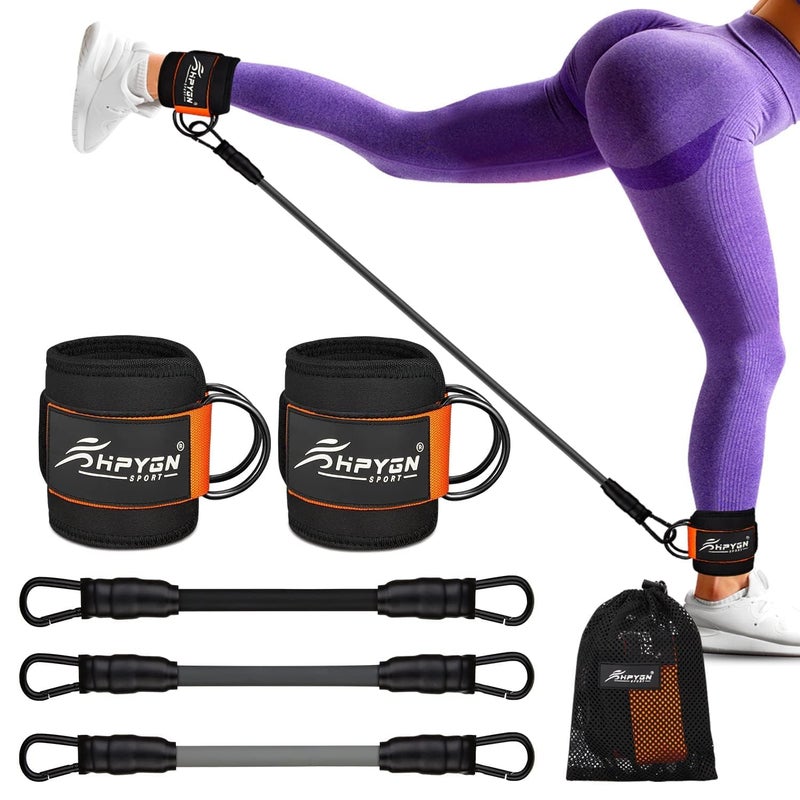 HPYGN Ankle Resistance Bands with Cuffs for Leg and Glute Training - Exercise Equipment for Kickbacks and Hip Exercises - Image 1